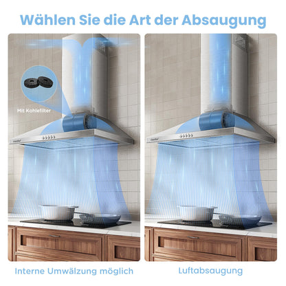 COMFEE' CHT 3.6B Dunstabzugshaube 60cm Umluft & Abluft