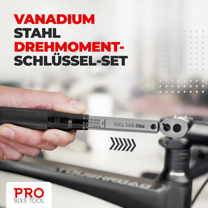 PRO BIKE TOOL Drehmomentschlüssel Fahrrad Motorrad 1/4 Zoll 2-20 Nm