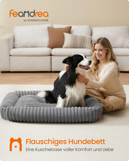 Feandrea Hundebett, waschbar, 106 x 75 x 20 cm, taubengrau
