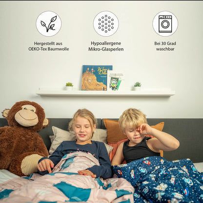Ella Kinder Gewichtsdecke Therapiedecke 3.2kg 100x150cm - Hippo