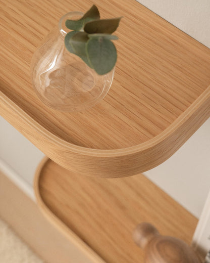 Kazai.® Wandregal-Set 'Toke' Eiche – 3 schwebende Holzregale