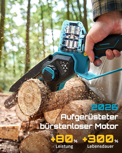 SEESII M8 Ace Mini Akku-Kettensäge 6 & 8 Zoll, 1000 W Brushless