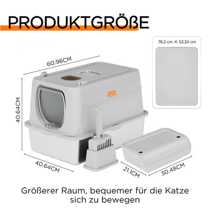 Citylife Edelstahl Metallkatzentoilette geschlossen - XXL