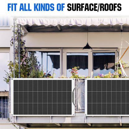 ECO-WORTHY 130W 12V Flexibles Solarpanel - Monokristallin