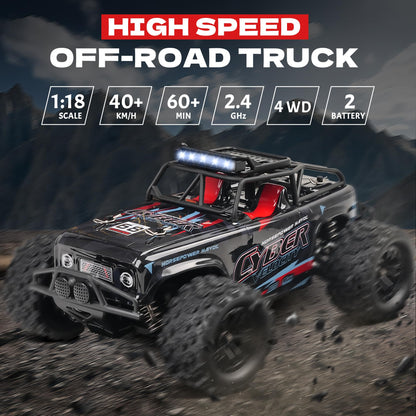 JOYTREKY Ferngesteuertes Auto 1:18 4WD Offroad RC-Truck 40 km/h