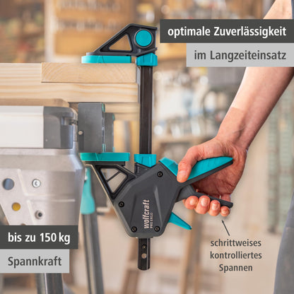 wolfcraft 2 Einhandzwingen PRO ERGO - 700 mm - 8677060