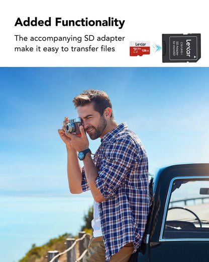 Lexar microSD Speicherkarte 128GB 2er-Pack mit SD-Adapter U3 V30