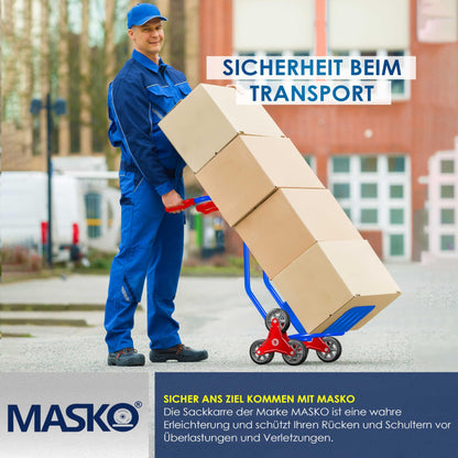 MASKO® Treppensackkarre klappbar 200kg - Blau