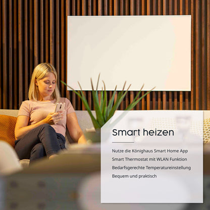 Könighaus Infrarot Wandheizung 800W - Smart Thermostat