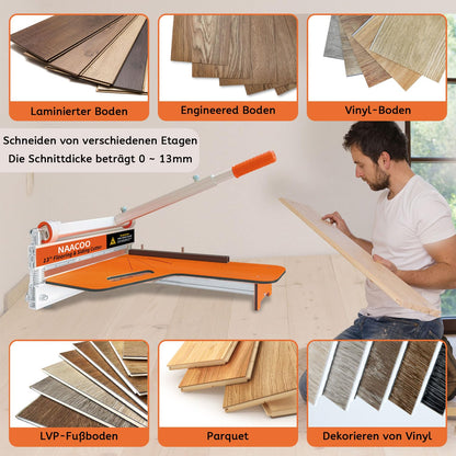 Laminat- & Vinylschneider 310mm – Bodenwerkzeug mit Rädern