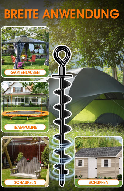 Schwerlast Bodenanker Erdanker – voll verschraubt 8er Pack