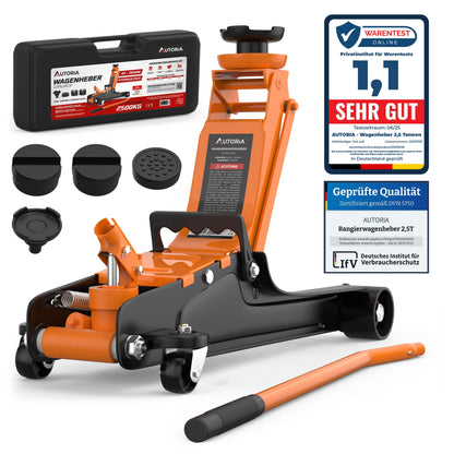 Rangierwagenheber 2,5T extra flach – Hydraulisch Orange