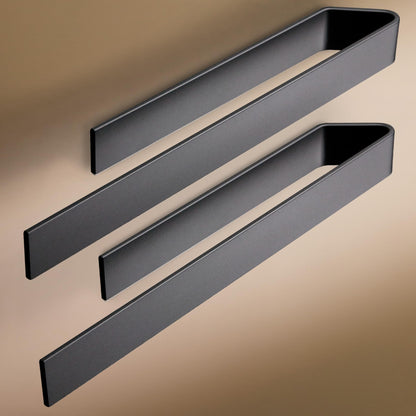 Designfabrik Hamburg Handtuchhalter ohne Bohren – Schwarz 40cm (2er Set)