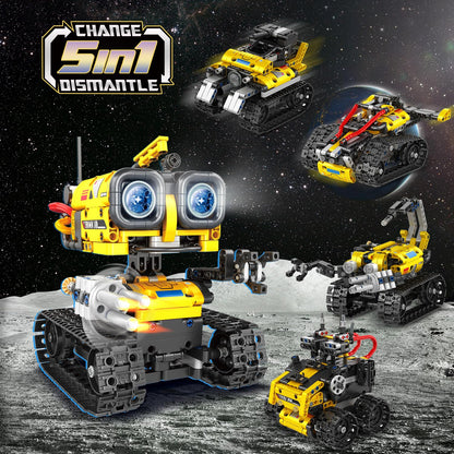 CUBIMANA Technik Roboter Bauspielzeug 5 in 1 mit App & Fernsteuerung
