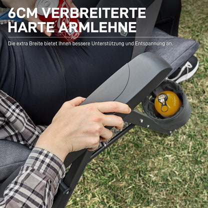EVER ADVANCED Campingstuhl – faltbar, rückenverstellbar, gepolstert