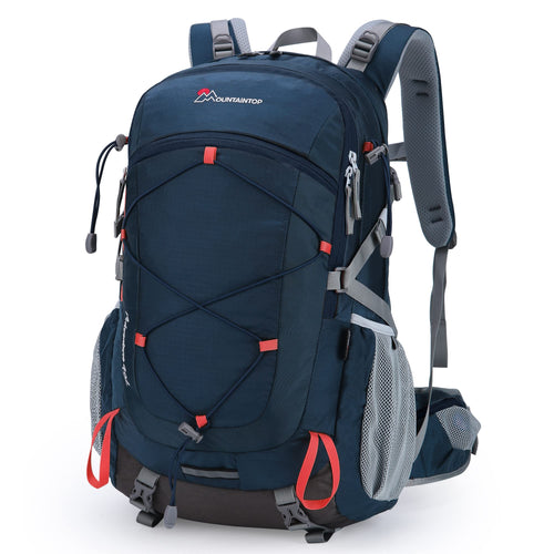 Mountaintop Wanderrucksack 40L Trekkingrucksack mit Regenhülle in Blau-Orange