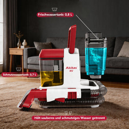 Akitas X5 Waschsauger & Polsterreiniger mit 2-Tank-System