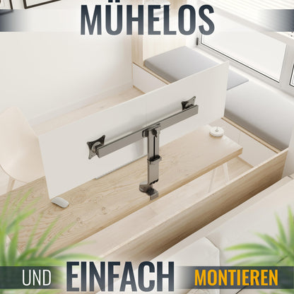 RICOO TS3811 Dual Monitor Halterung – Tischmontage 13-27 Zoll