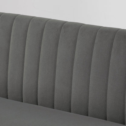 HOMCOM 2-Sitzer Stoffsofa, Polster-Loungesofa – Dunkelgrau
