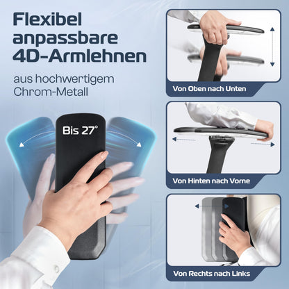 CLOUVOU ProSeat Ergonomischer Bürostuhl Schreibtischstuhl