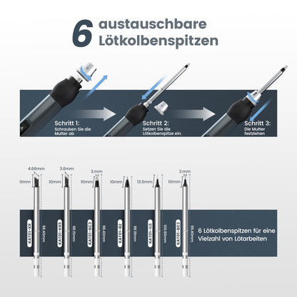 KAIWEETS USB C Lötkolben Set - Einstellbar 65W Digital