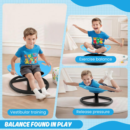 LGMCF Sensorik Drehstuhl für Kinder, 360° Balance Drehhocker mit Griff