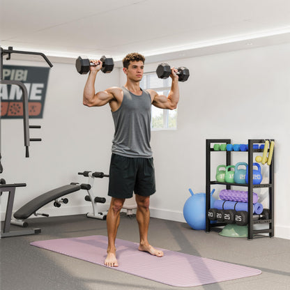 Josmimic Kurzhantelständer 3 Ebenen verstellbar bis 100 kg
