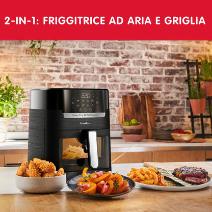 Moulinex Easy Fry & Grill Vision 4.2L Luftfritteuse Schwarz EZ5068