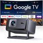 TOPTRO TP3 Smart Beamer Full HD mit Google TV und Autofokus, mit drehbarer Halterung und Tragegriff