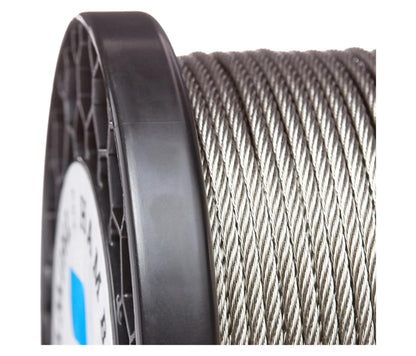 Edelstahl Drahtseil 7x7 V4A Inox Geländerseil - 4mm, 50m