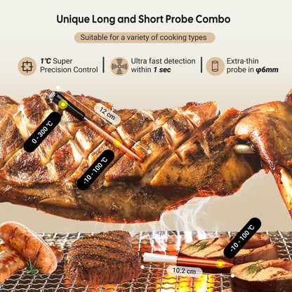 Inkbird INT-12-BW Grillthermometer kabellos mit WLAN und Bluetooth