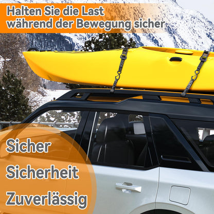Ohuhu Spanngurte mit Ratsche, 4er-Set, 4,6 m, 1500 kg Bruchlast