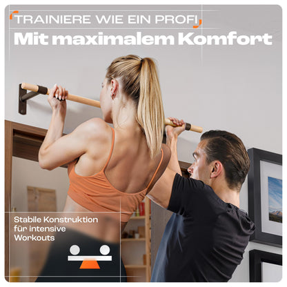 KFA8 Klimmzugstange Wand Holz Pull Up Bar für Calisthenics