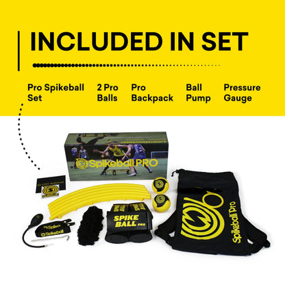 Spikeball Pro Set – Sportspiel mit Netz, 2 Bällen und Tragetasche
