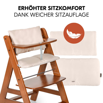 hauck Alpha+ Newborn Set Deluxe Baby Holz Hochstuhl - Walnut