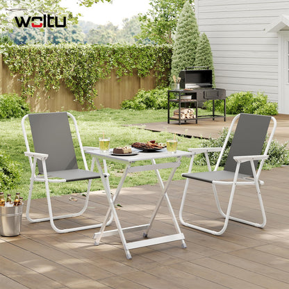 WOLTU Campingtisch klappbar, Aluminium Gartentisch, silber