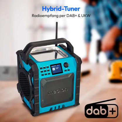 MEDION P66896 Baustellenradio - DAB+ Bluetooth Akku