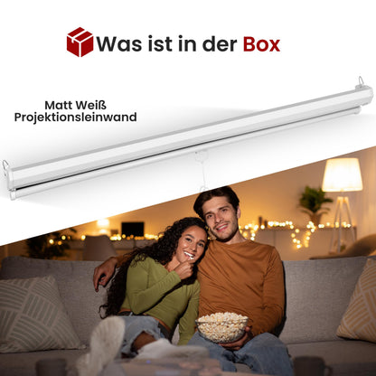 Pyle Rollo-Leinwand 84 Zoll 4:3 – manuelle Beamer-Leinwand
