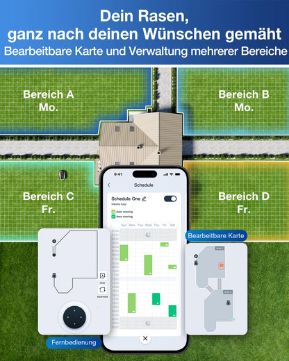 ECOVACS Goat O600 Mähroboter ohne Begrenzungskabel, RTK, 600 m²