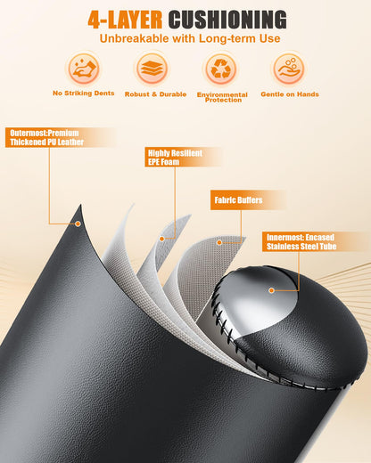 LEKÄRO freistehender Kickboxsack Erwachsene - Schwarz Gold