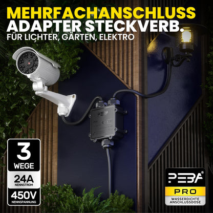 PEBA Abzweigdose IP68 wasserdicht, 3-Wege Kabelverbinder für Erdkabel