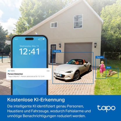 Tapo C460 KIT Solar Überwachungskamera Aussen Akku - 4K 8MP