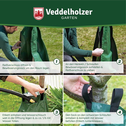 Veddelholzer Baumbewässerungssack 4 x 75 l mit Reissverschluss