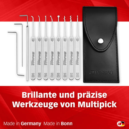 MULTIPICK Lockpick Set Lockpicking Werkzeug - 11-teilig 0.6mm