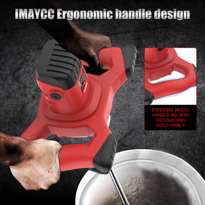 IMAYCC Betonmischer Mörtelrührer 2100W – 6 Gang M14 Quirl