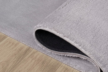the carpet Relax Kurzflor-Teppich in Felloptik, Grau, 200 x 280 cm
