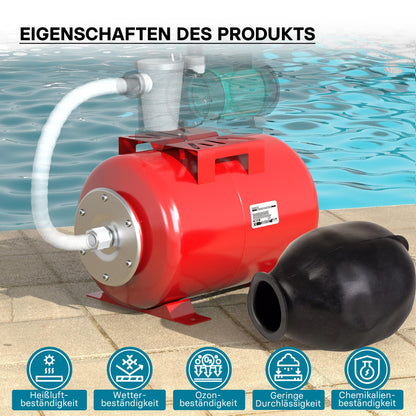 Wiltec Ausdehnungsgefäss 24 Liter, Membrankessel mit EPDM-Membran