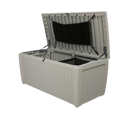 Koll Living Auflagenbox Kissenbox – 511L, Wasserdicht, Rattanoptik