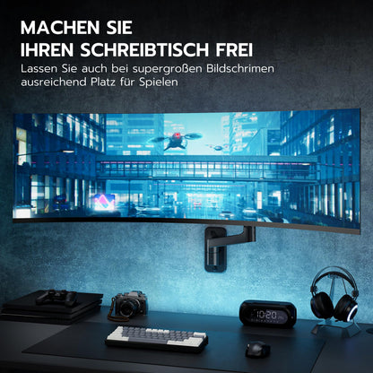 ARES WING Monitor Wandhalterung Heavy Duty 17-49 Zoll - Schwarz