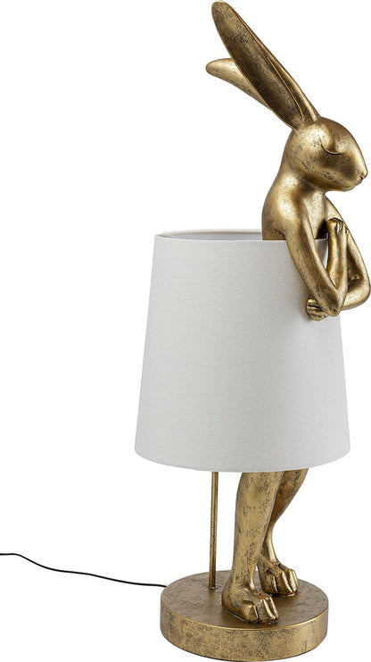 Kare Design Tischlampe Animal Rabbit – Goldene Hasenleuchte